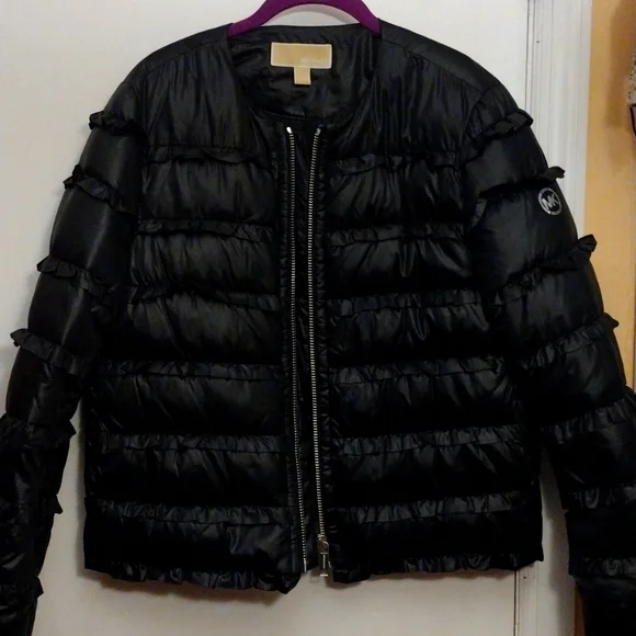 Michael Kors ruffle puffer jacket - Picture 1 of 7
